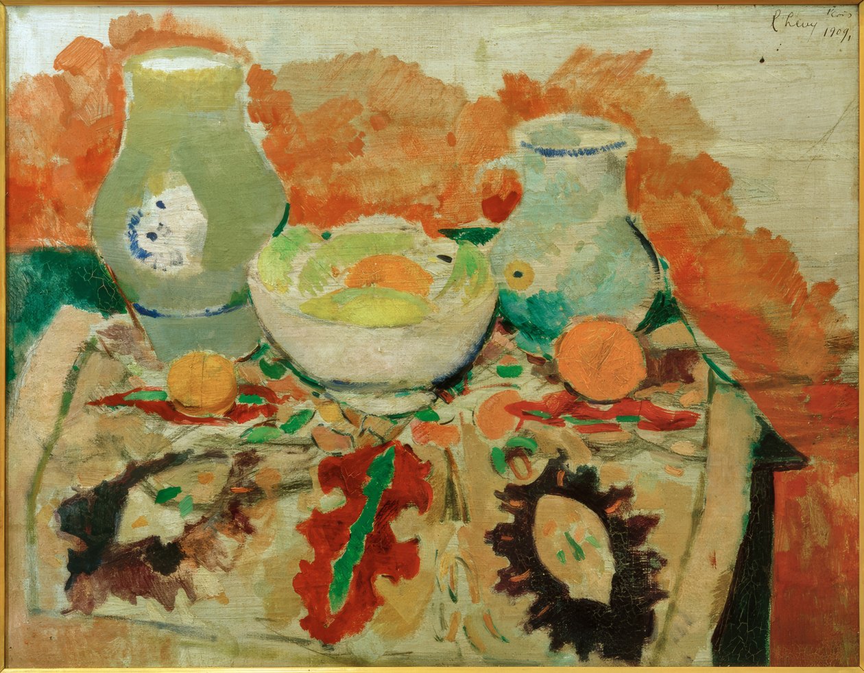 Stilleben mit Krügen und Früchten, Pariisi tekijältä Rudolf Levy