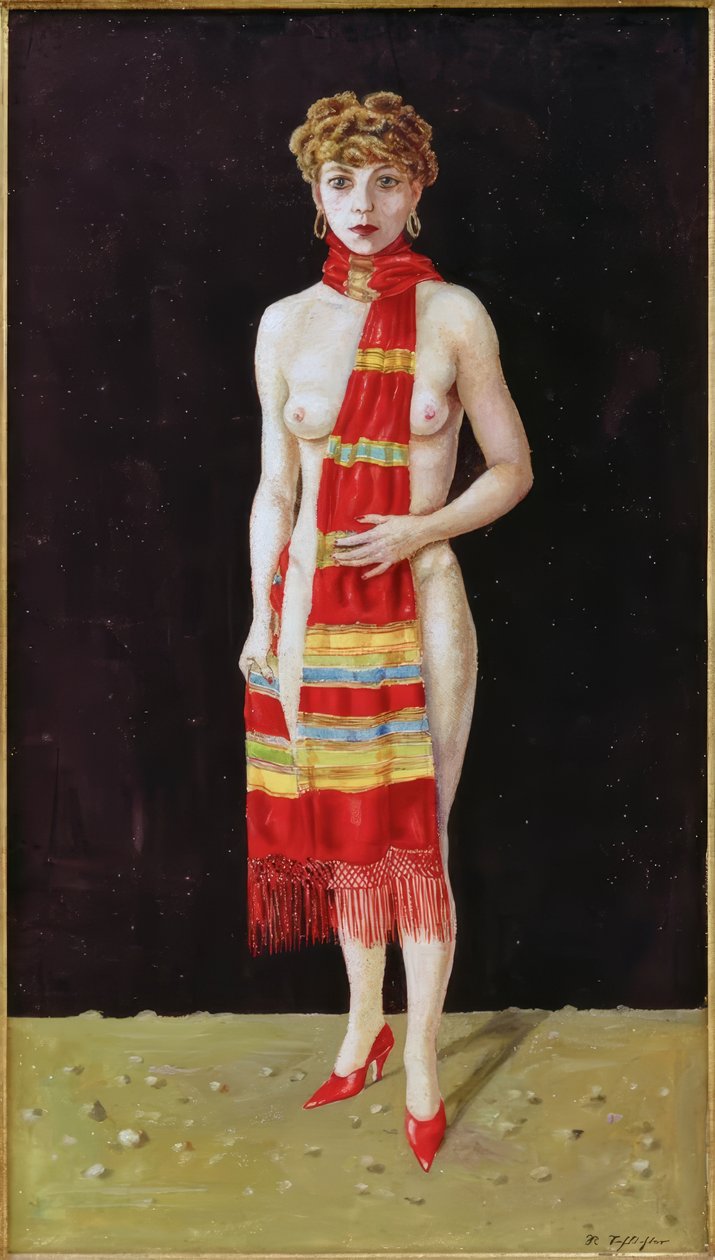 Akt mit Schärpe tekijältä Rudolf Schlichter