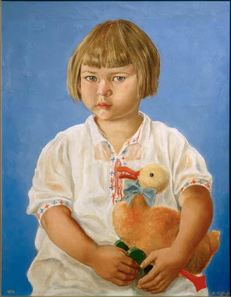 Kuva kaksivuotiaasta tytöstä tekijältä Rudolf Schlichter