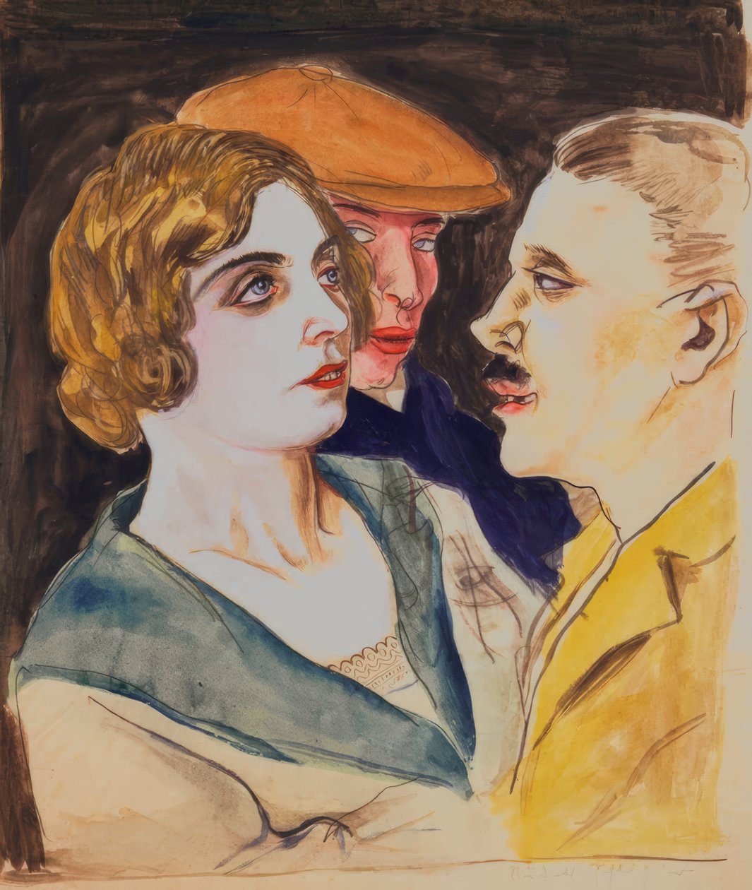 Tanssipari ja katsojat tekijältä Rudolf Schlichter