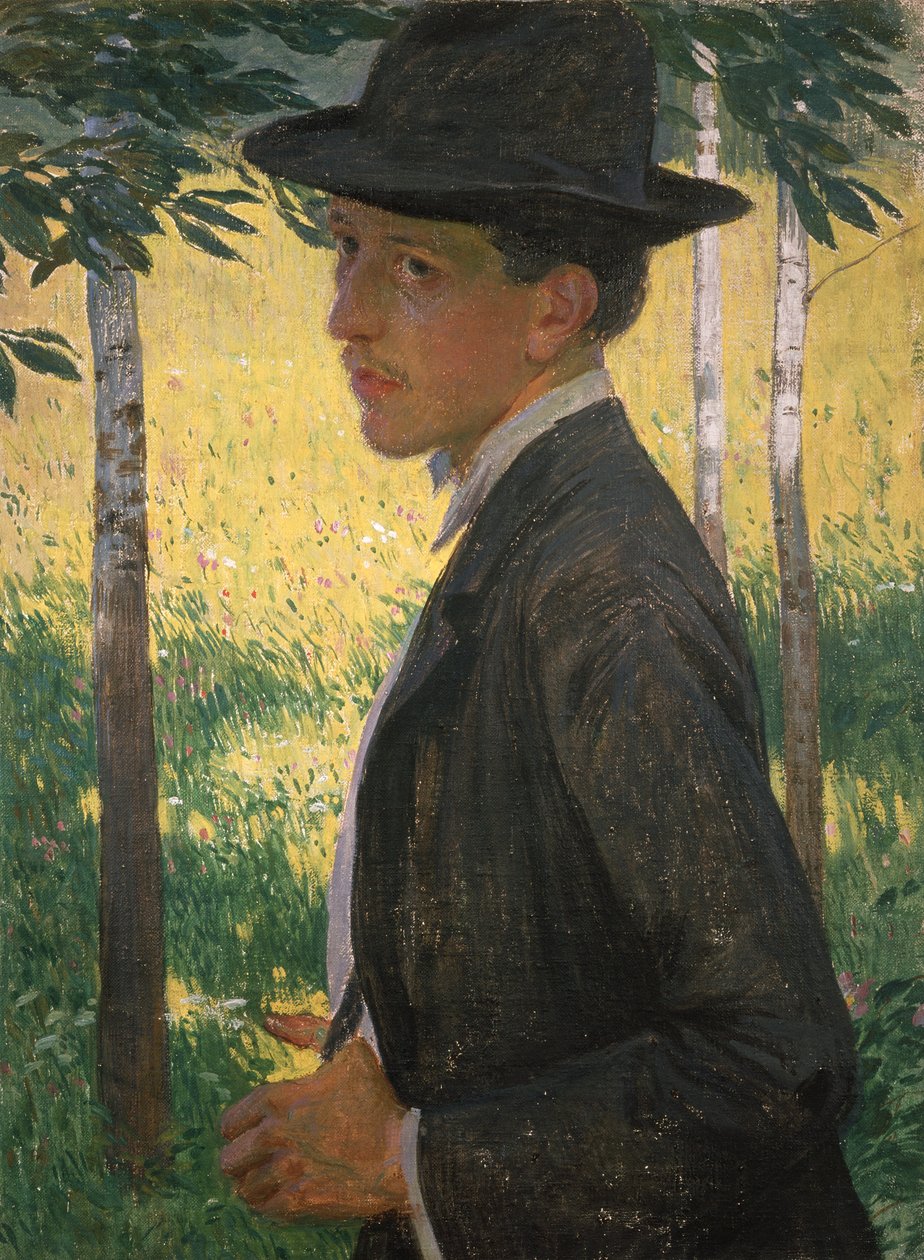 Omakuva, noin 1905 (öljy kankaalle) tekijältä Rudolf Vejrych