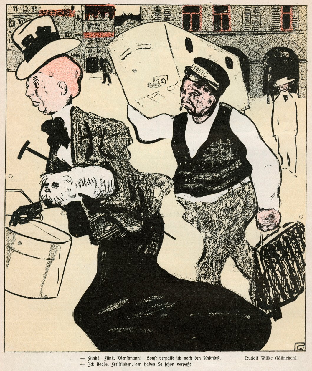 "The Lady and the Porter", 1898 tekijältä Rudolf Wilke