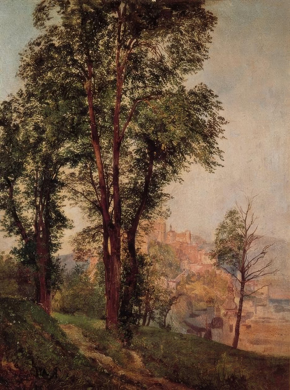 Blick vom Mönchsberg auf Salzburg tekijältä Rudolf von Alt