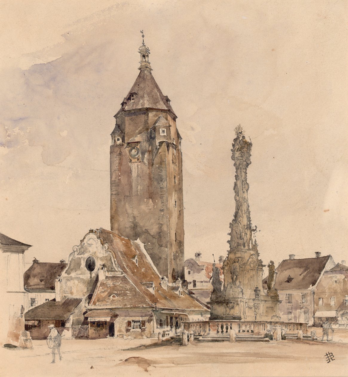 Korneuburgin vanha kaupungintalo tekijältä Rudolf von Alt