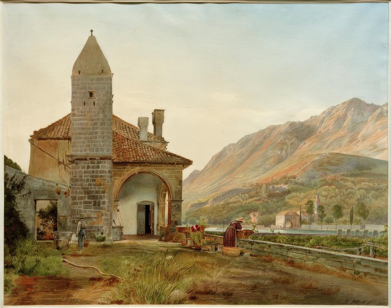 Das Franziskanerkloster im Omblatal bei Ragusa tekijältä Rudolf von Alt