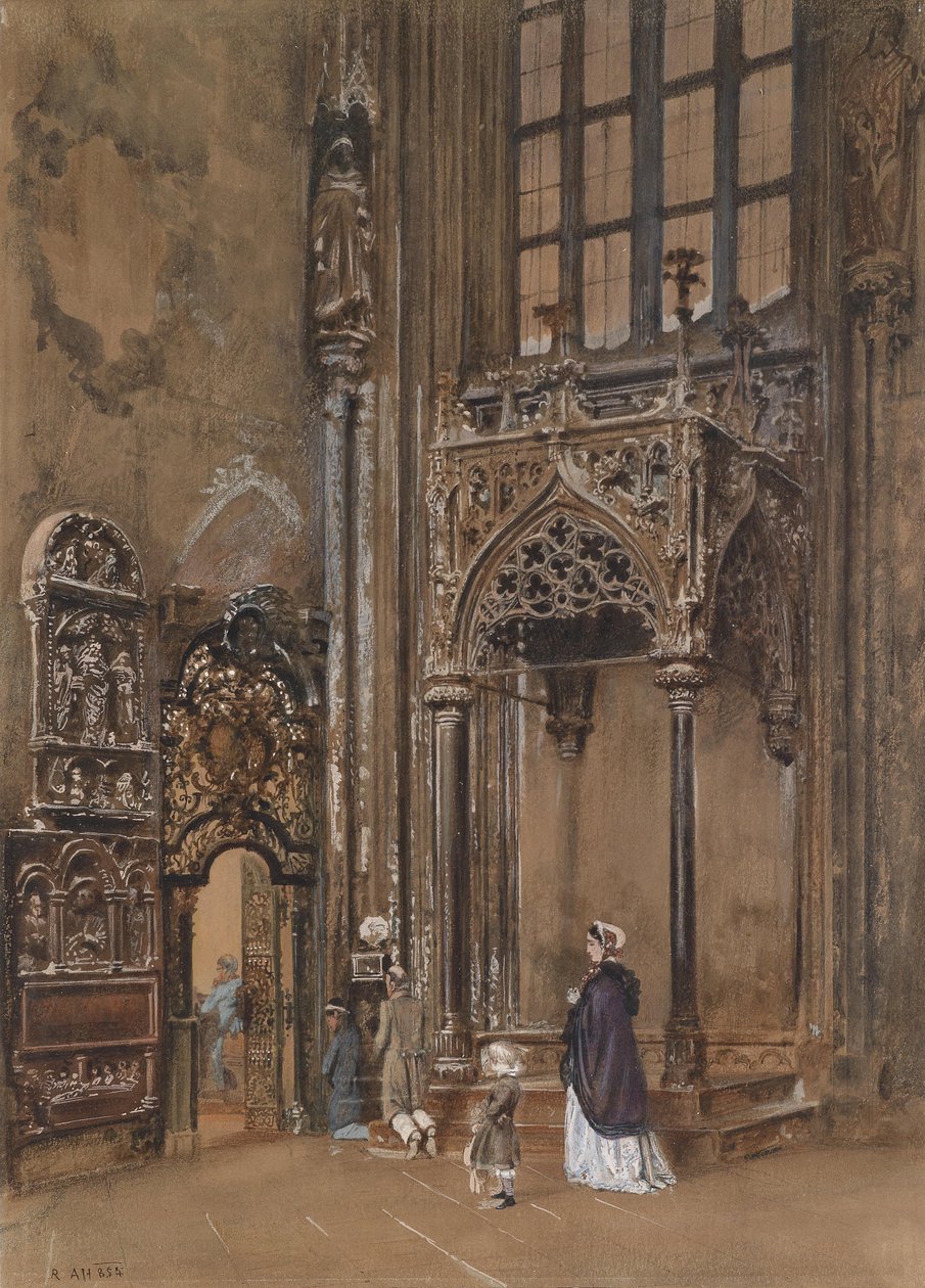 Im Inneren von St. Stephan Wienissä tekijältä Rudolf von Alt