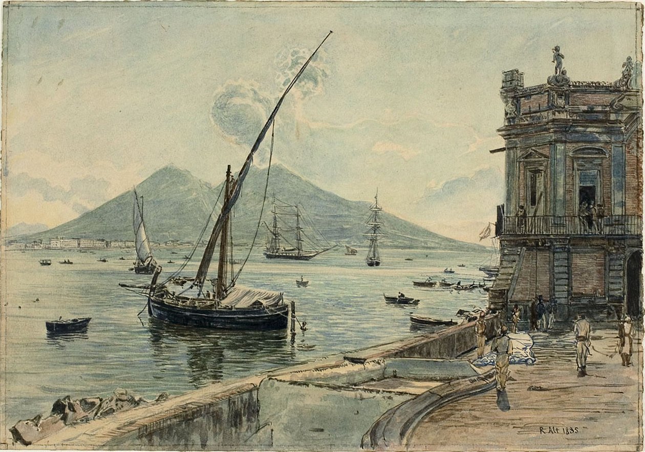 Napoli Vesuviuksen kanssa tekijältä Rudolf von Alt