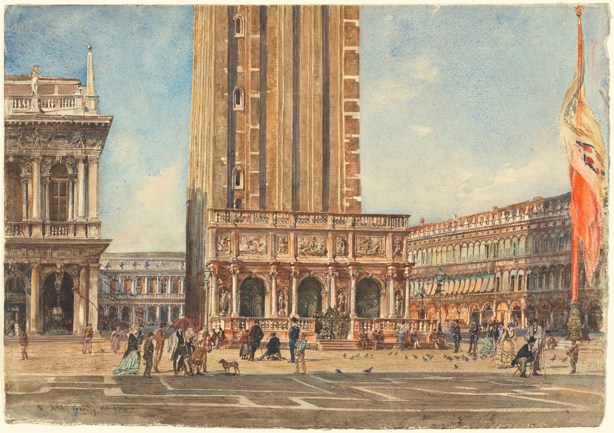Piazza San Marco tekijältä Rudolf von Alt