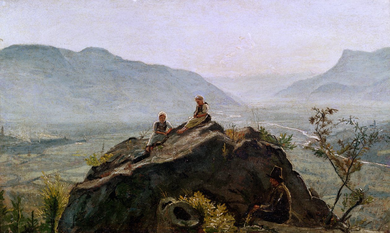 Näkymä Adigen laaksoon, 1831 tekijältä Rudolph Friedrich Wasmann