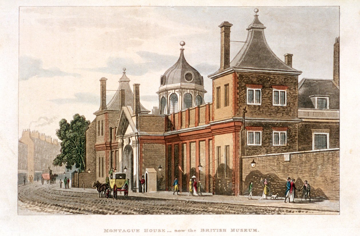 British Museum, Holborn, Lontoo, vuonna 1810 tekijältä Rudolph Ackermann