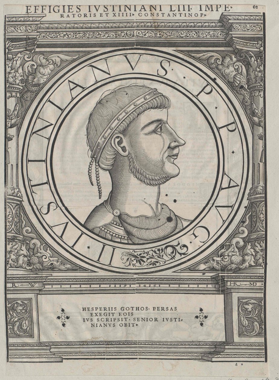 Bysantin keisari Justinianus I (tulosta) tekijältä Rudolph Wyssenbach