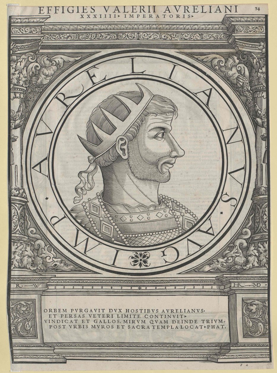 Rooman keisari Aurelianus (painettu) tekijältä Rudolph Wyssenbach