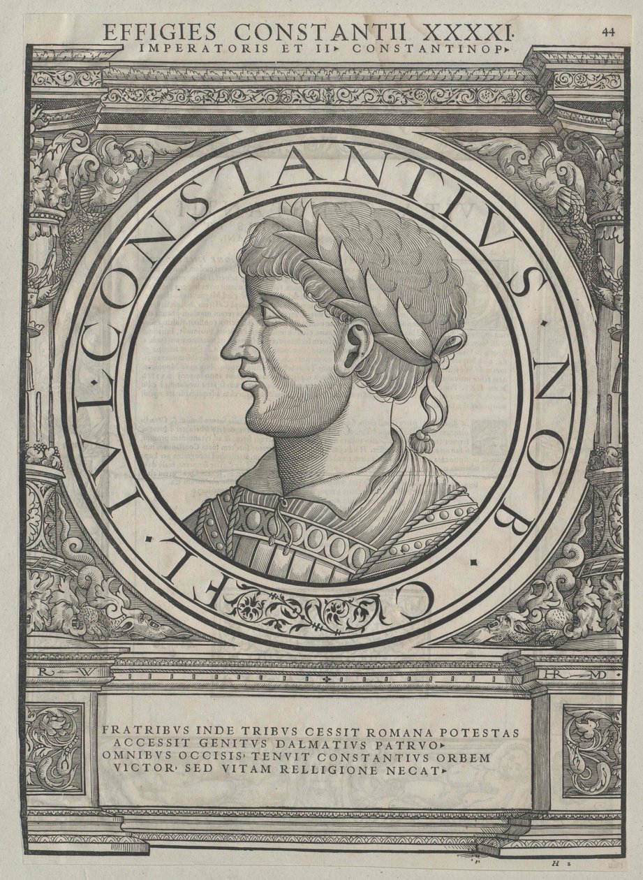 Rooman keisari Constantius II (painettu) tekijältä Rudolph Wyssenbach