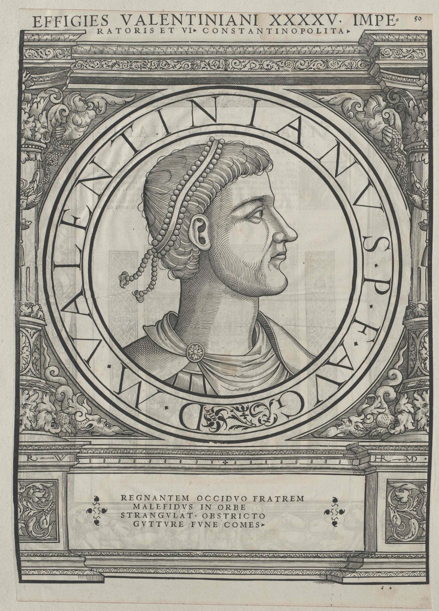 Rooman keisari Valentinianus II (painettu) tekijältä Rudolph Wyssenbach
