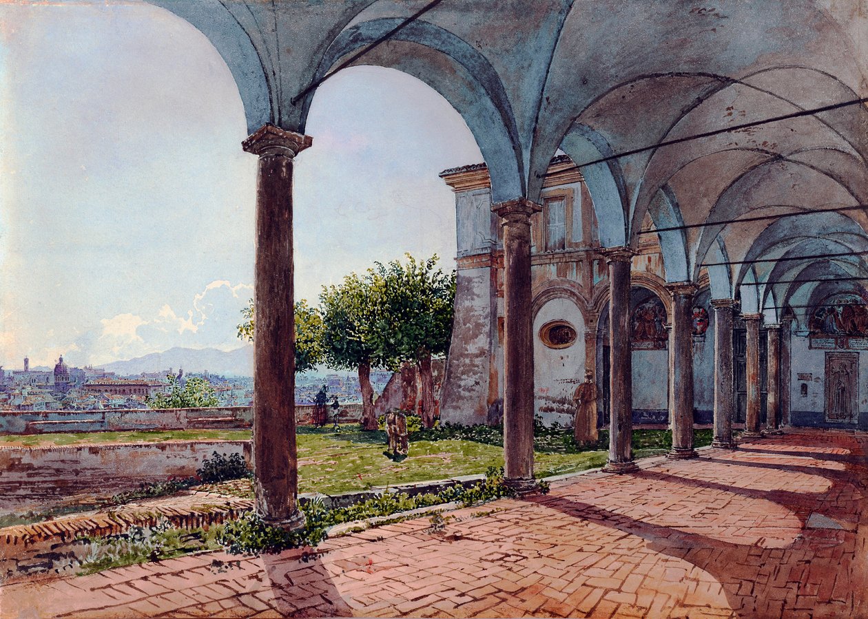Näkymä Roomaan (Italia) Sant Onofrion kirkosta (Näkymä Sant