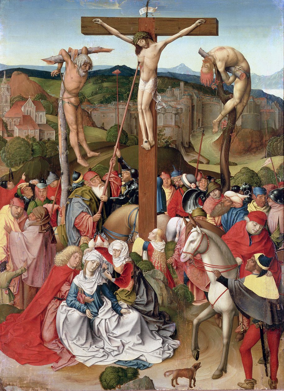 Ristiinnaulitseminen, 1496 tekijältä Rueland, the Younger Frueauf