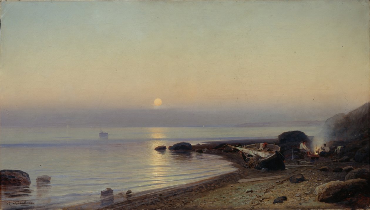 Meren rannalla, 1882 tekijältä Rufim Gavrilovich Sudkovsky