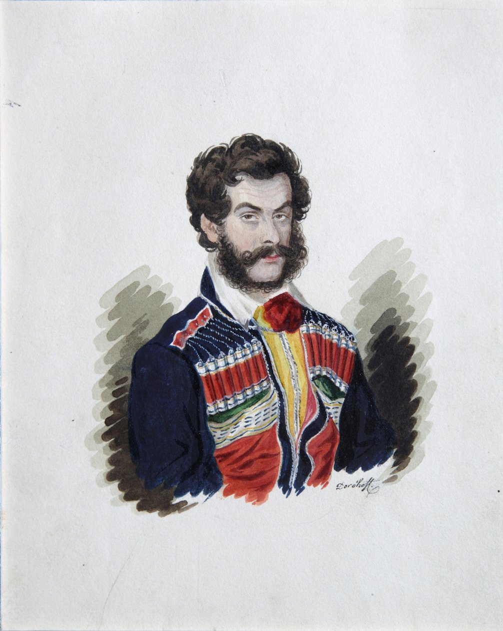 Dekabristin kreivi Zakhar Tšernyšovin muotokuva 1796-1862, 1830-luku tekijältä Rufim Ivanovich Dorokhov