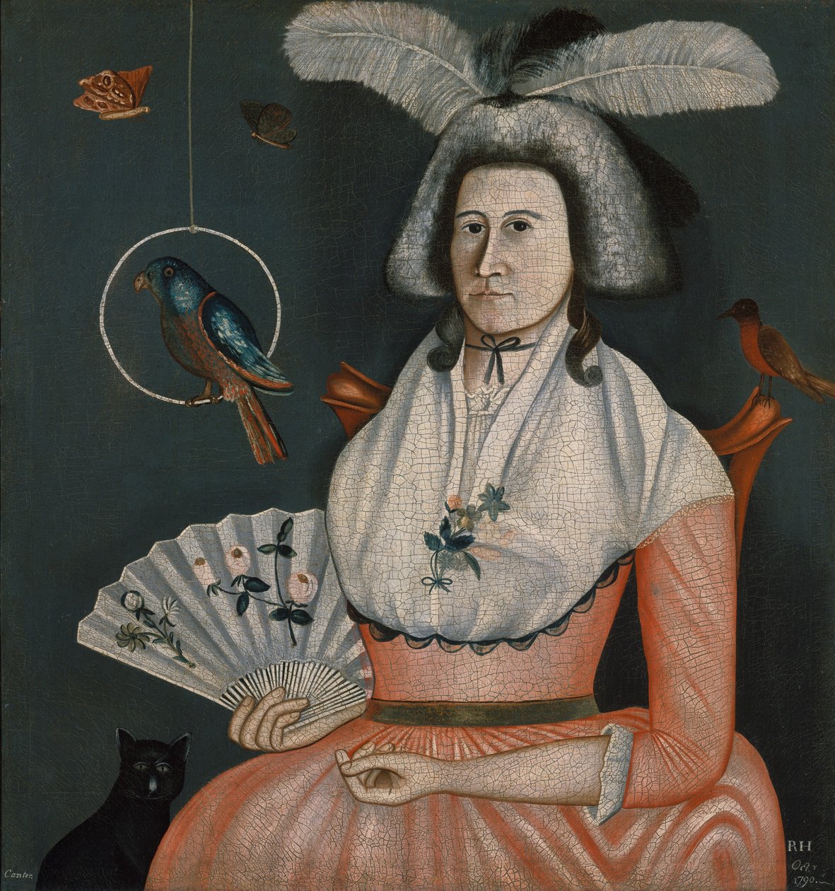 Molly Wales Fobes, 1790. tekijältä Rufus Hathaway