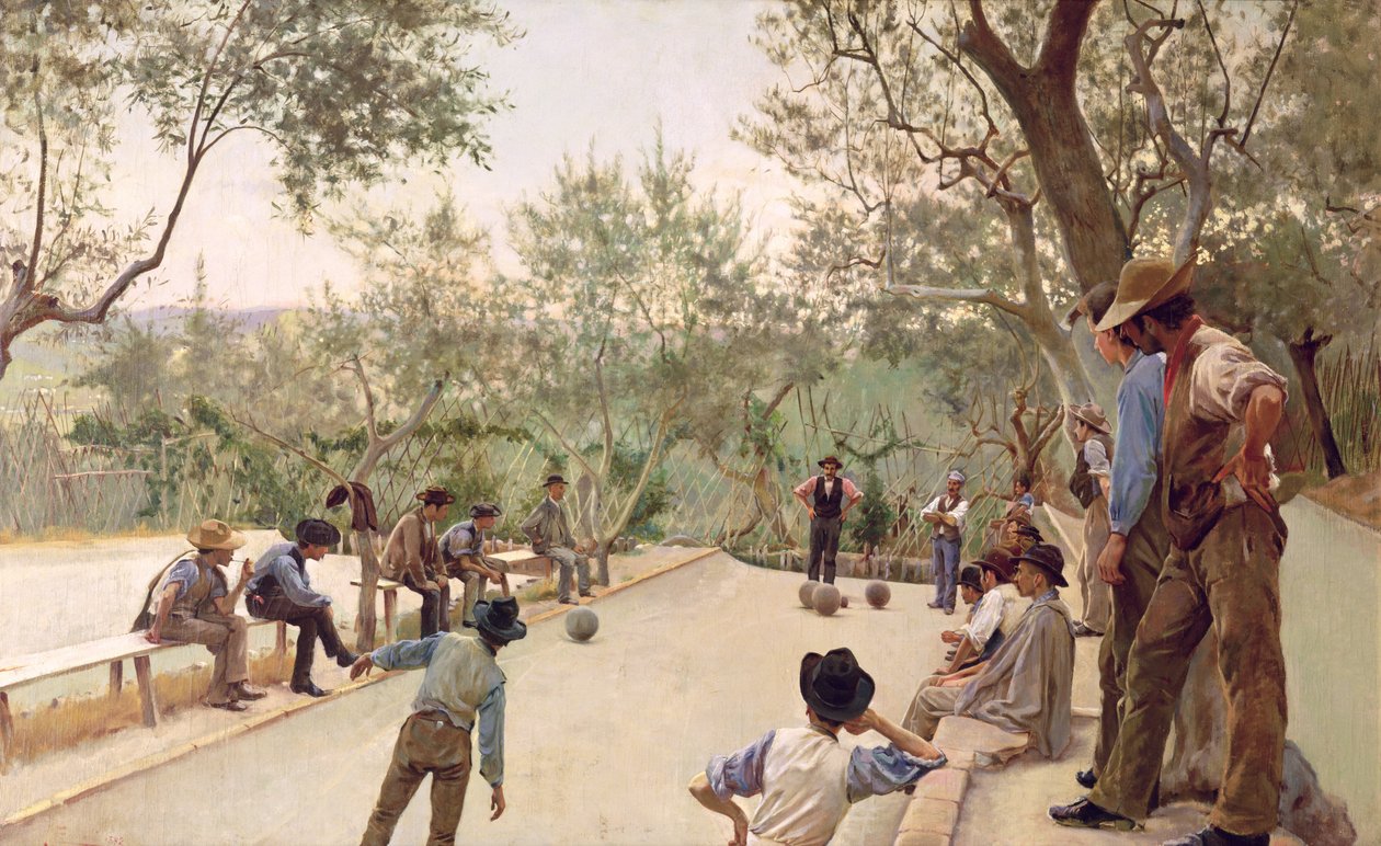 The Boules Players, 1882 tekijältä Ruggero Focardi