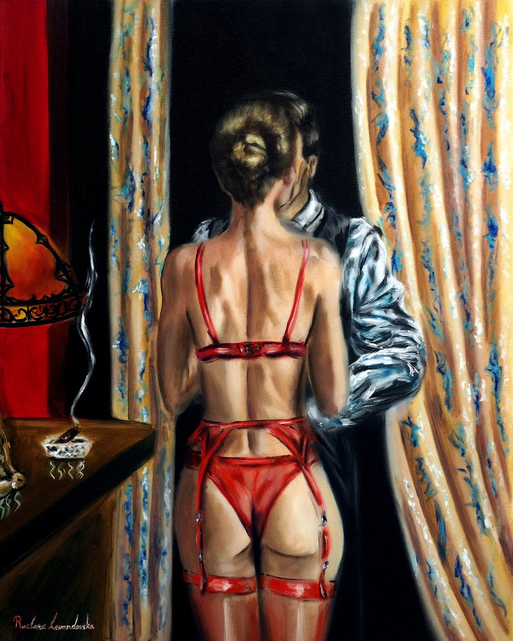 Yön kaikuja, 2025 (öljy kankaalle) tekijältä Ruslana Levandovska