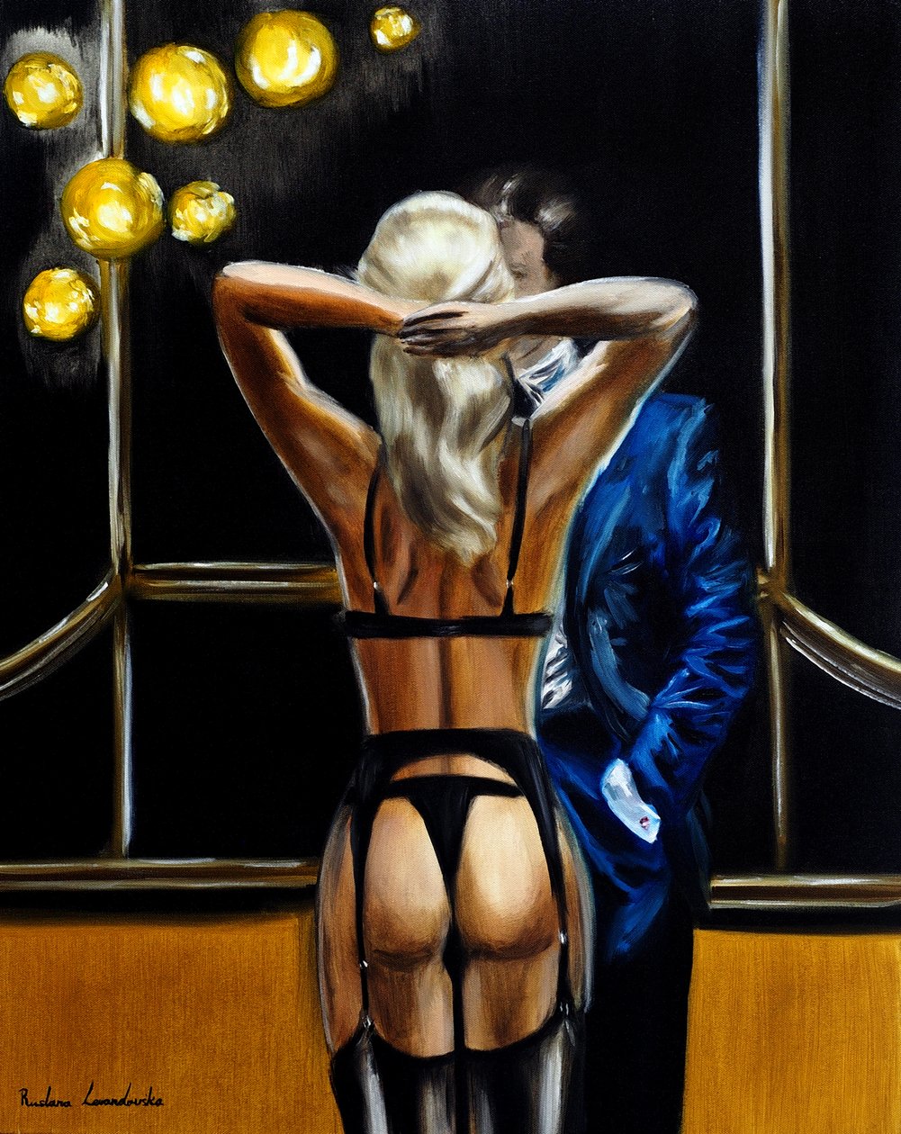 Midnight Romance, 2025 (öljy kankaalle) tekijältä Ruslana Levandovska