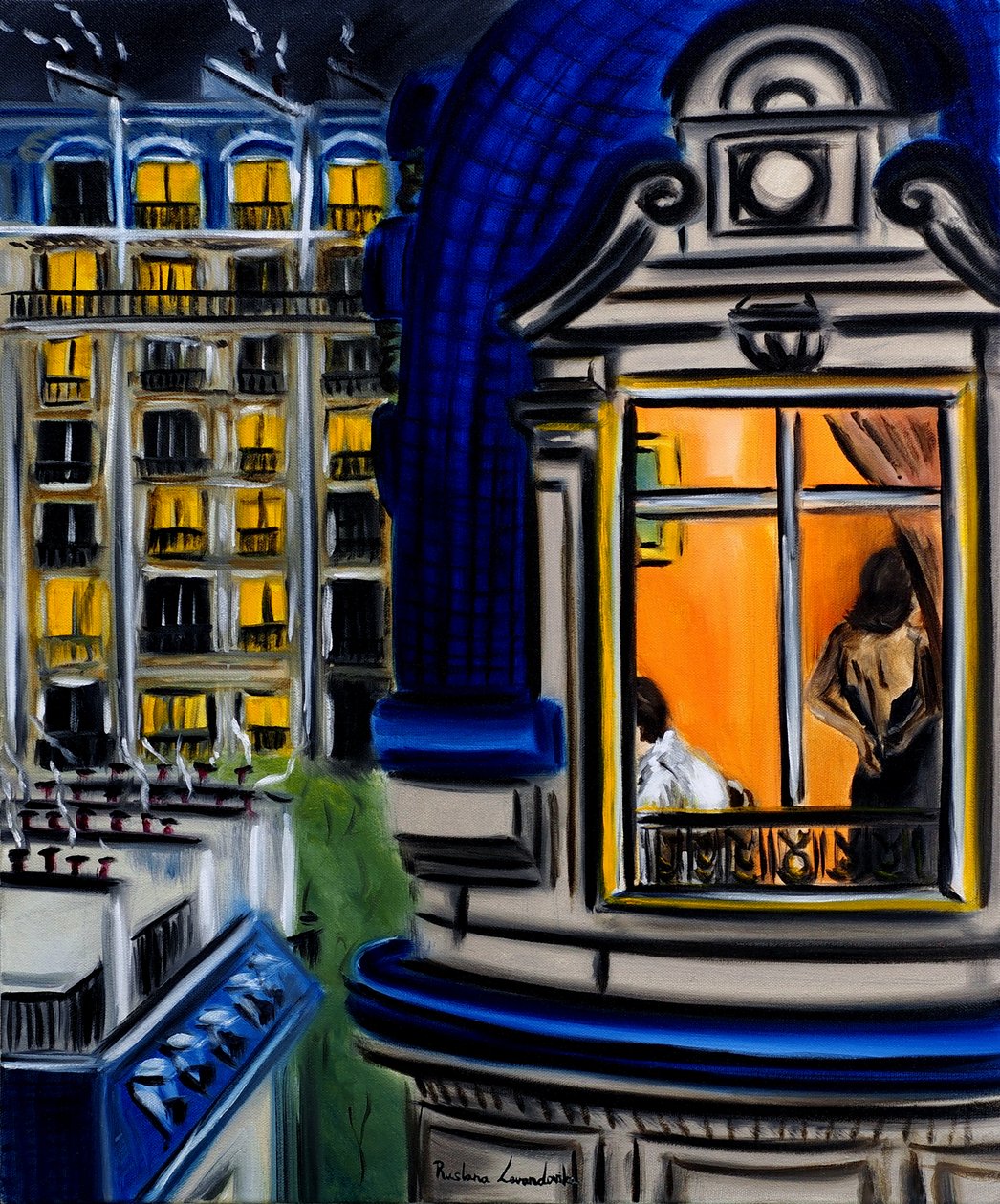 Pariisin yöt, 2025 (öljy kankaalle) tekijältä Ruslana Levandovska