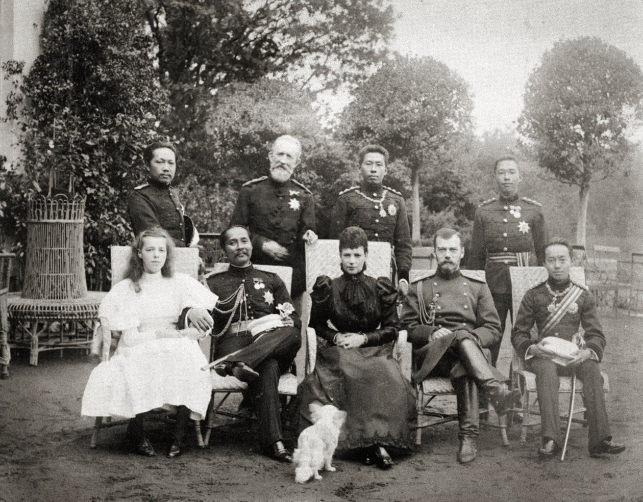 Venäjän ja Siamin kuninkaalliset perheet, 1896 tekijältä Russian Photographer