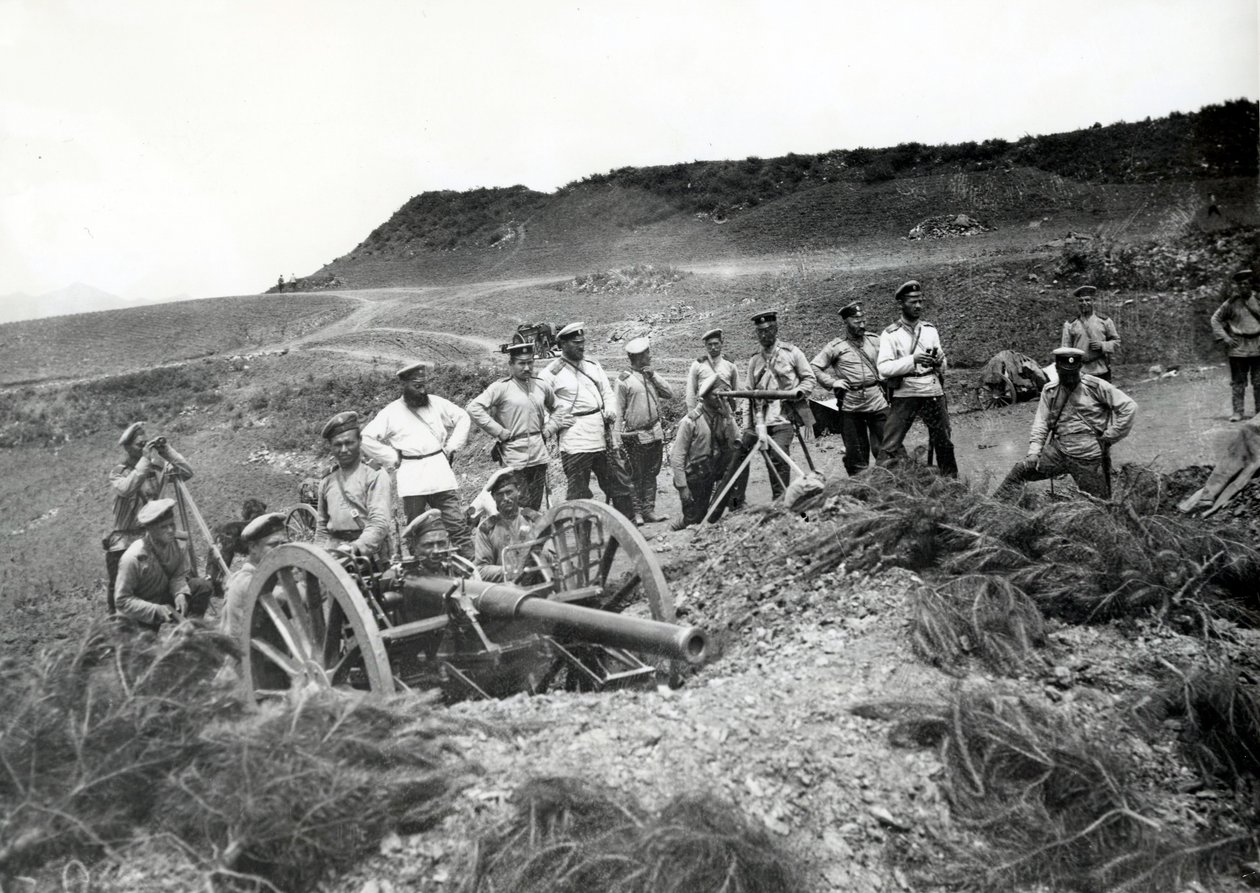 Venäjän joukot Venäjän ja Japanin sodan aikana, 1904 tekijältä Russian Photographer