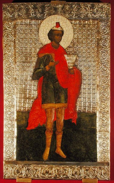 Profeetta Danielin ikoni, Moskovan koulu (tempera & hopea kullattu paneelissa) tekijältä Russian School