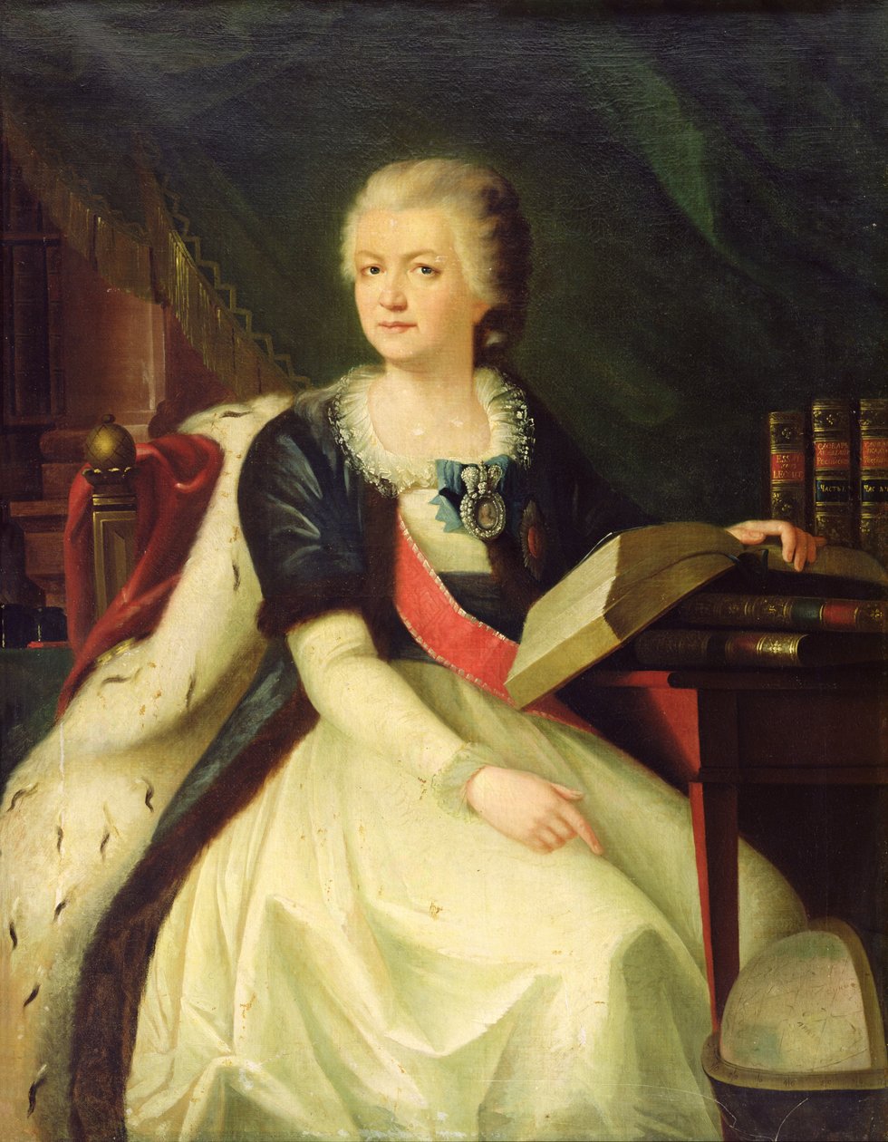 Prinsessa Jekaterina R. Vorontsova-Daškovan muotokuva tekijältä Russian School