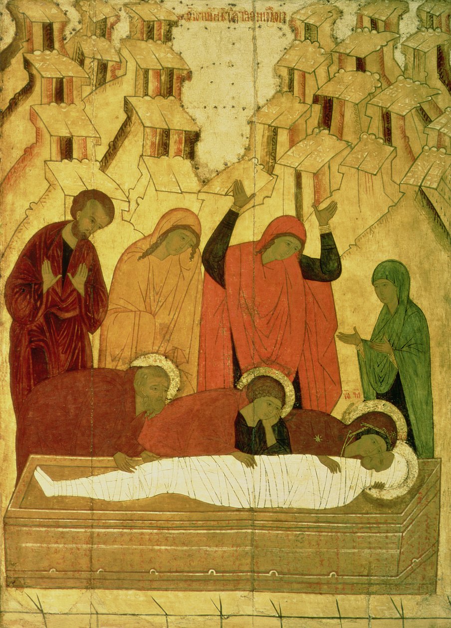 The Tombment (tempera paneelissa) tekijältä Russian School