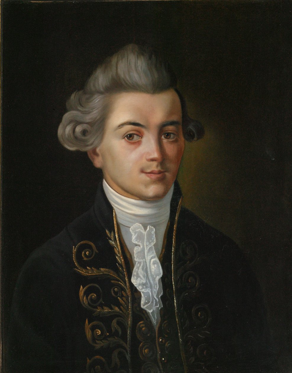 Fabulisti Ivan Khemnitserin muotokuva, 1745-1784, venäläinen maalaus 1800-luvulta. tekijältä Russian Master.