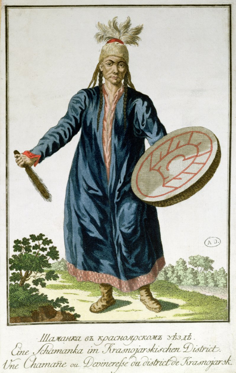 Shamaani Krasnoiarskista, 1700-luku tekijältä Russian School