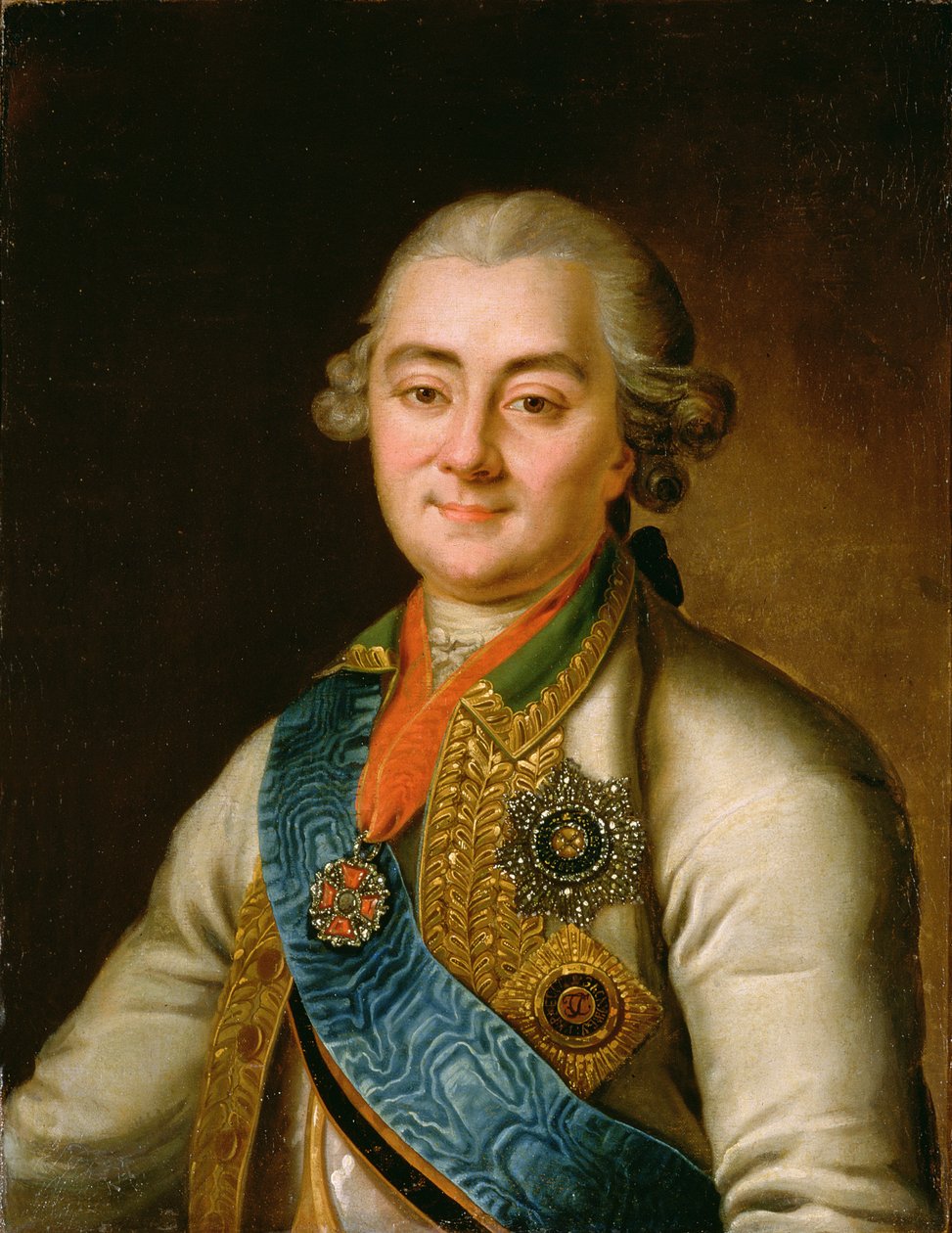 Muotokuva kreivi Aleksei Grigorjevitš Orlovista (1737-1808) tekijältä Russian School
