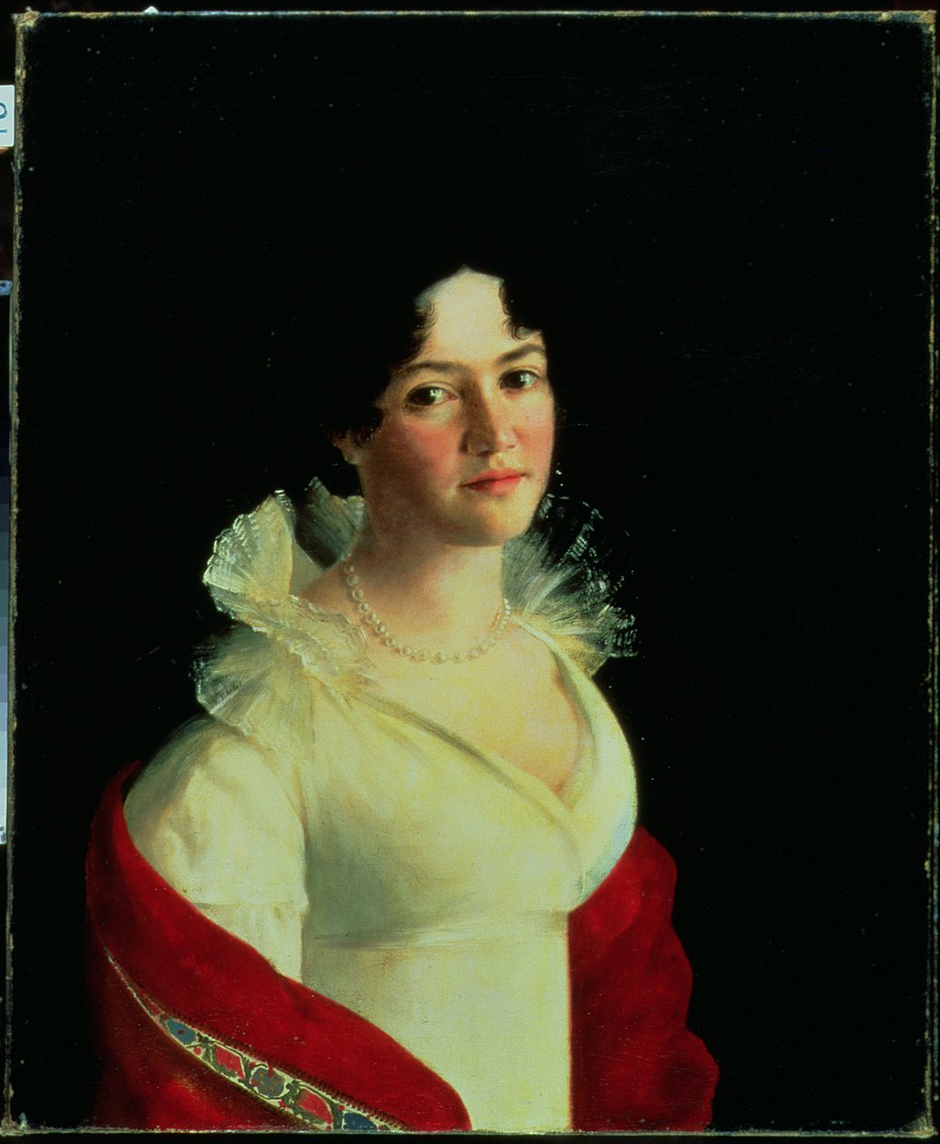 Kreivitär Natalia Pavlovna Zubovan (1801-68) muotokuva n. 1820 tekijältä Russian School