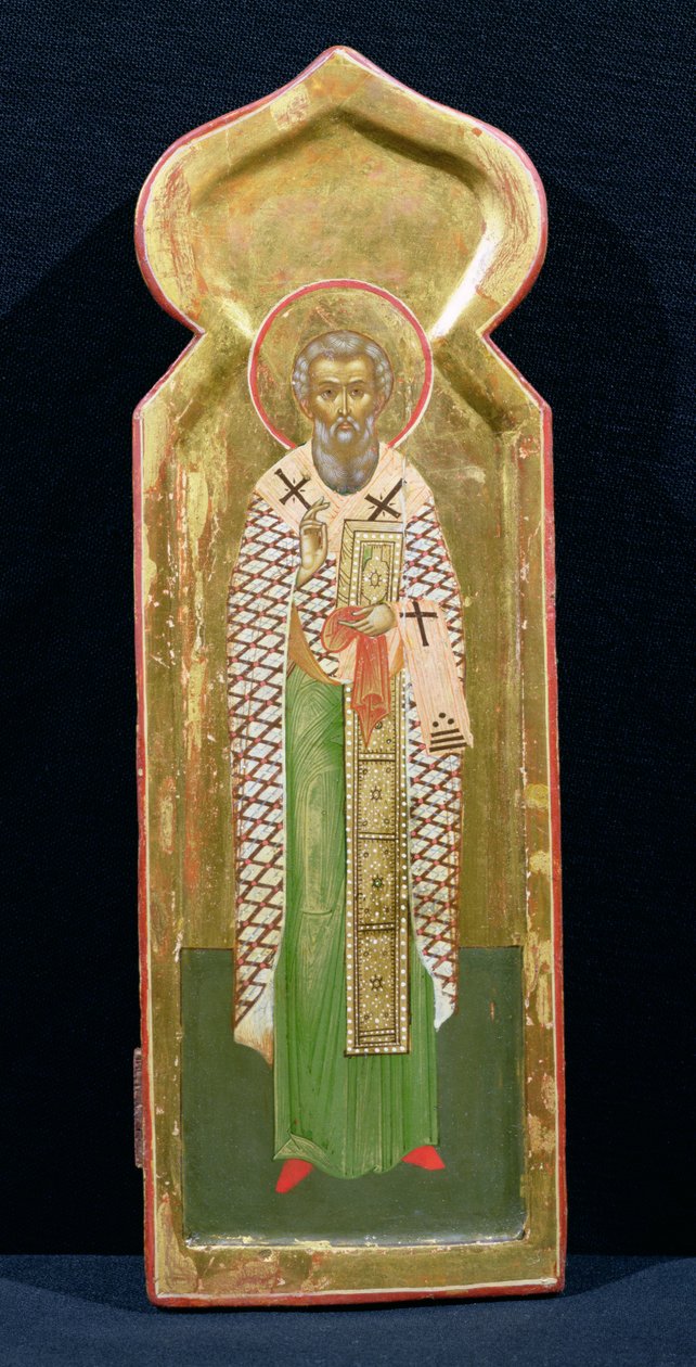 Pyhä Gregory Palamaslainen, ikoni (tempera paneelissa) tekijältä Russian School