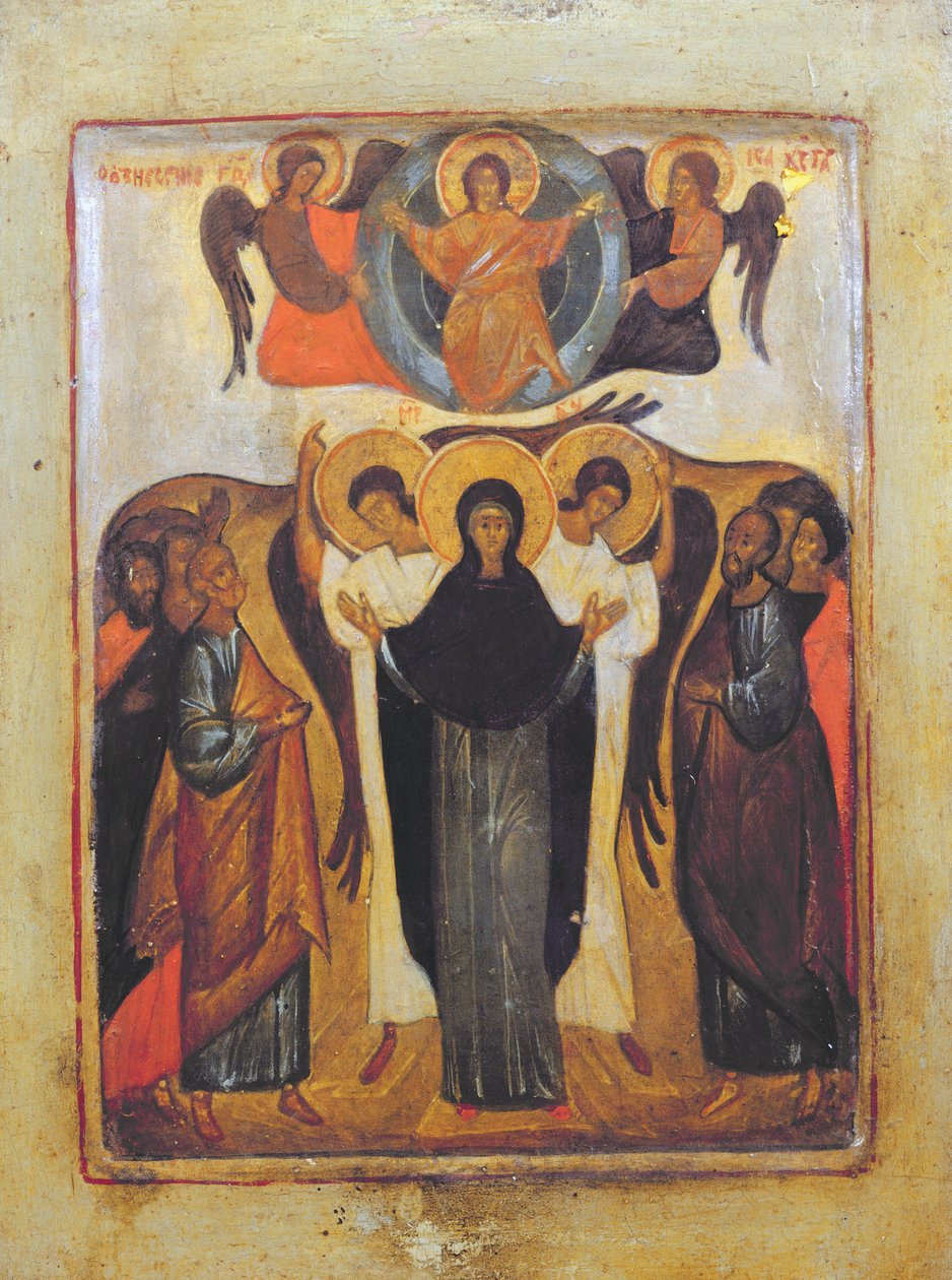Ascension (tempera ja kultalehti paneelissa) tekijältä Russian School
