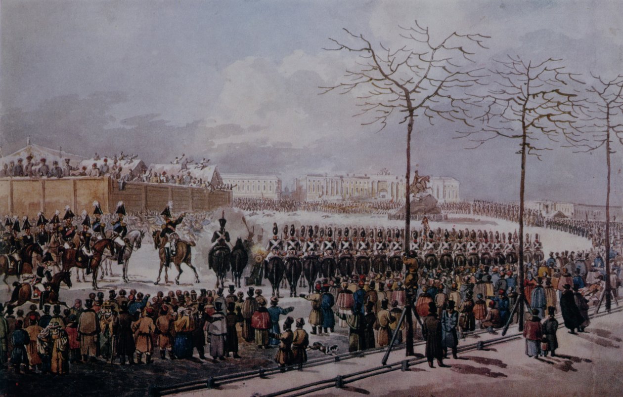 Dekabristien kapina Senaatintorilla, Pietarissa 14. joulukuuta 1825 (wc paperilla) tekijältä Russian School