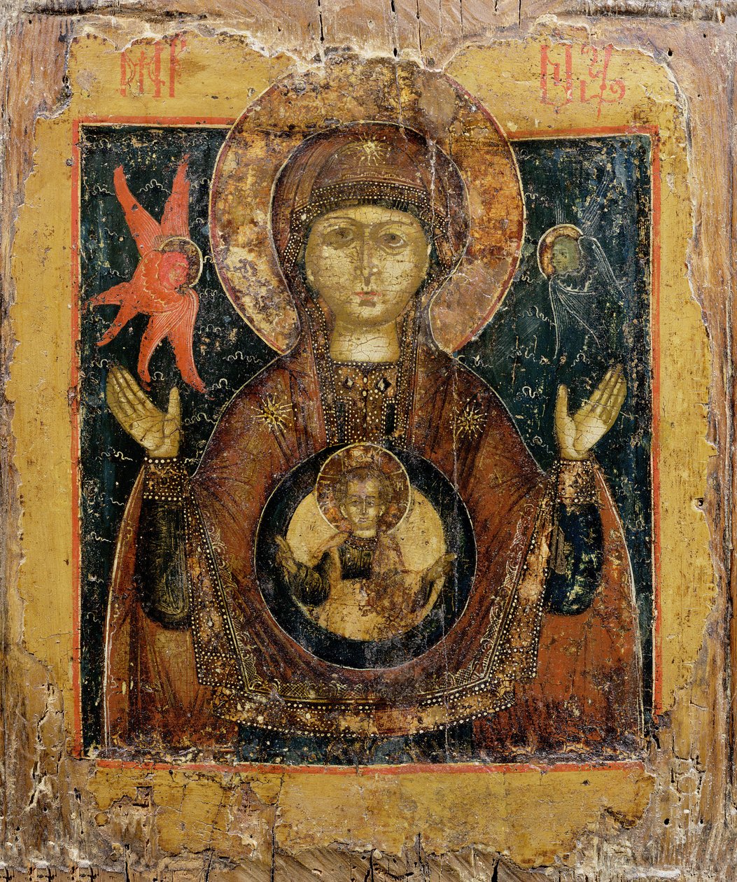 Kyltin Jumalanäiti, ikoni, 1600-luvun loppu (tempera paneelissa) tekijältä Russian School