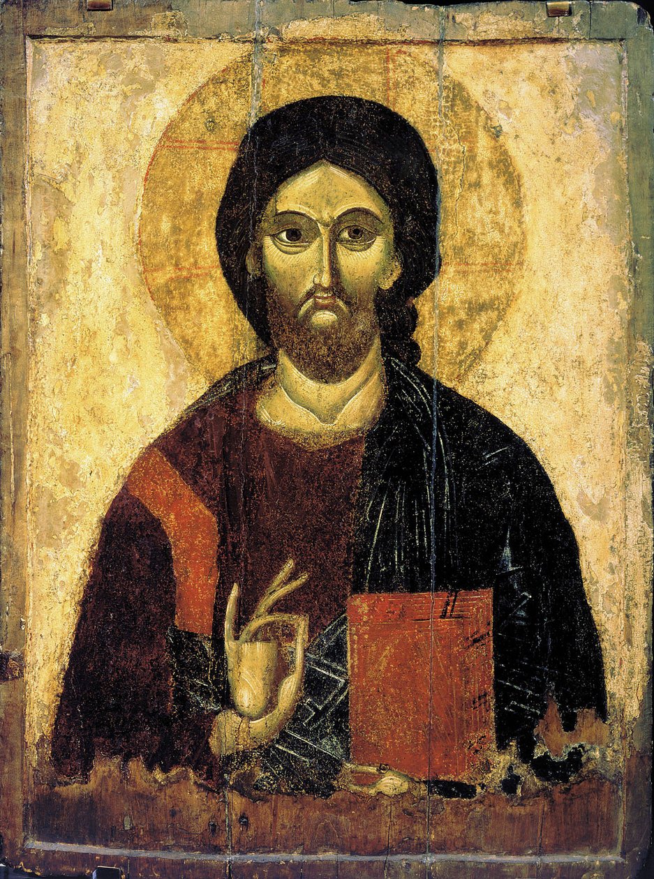 Kristus Pantokraattori, 1200-luku. tekijältä Russian icon.