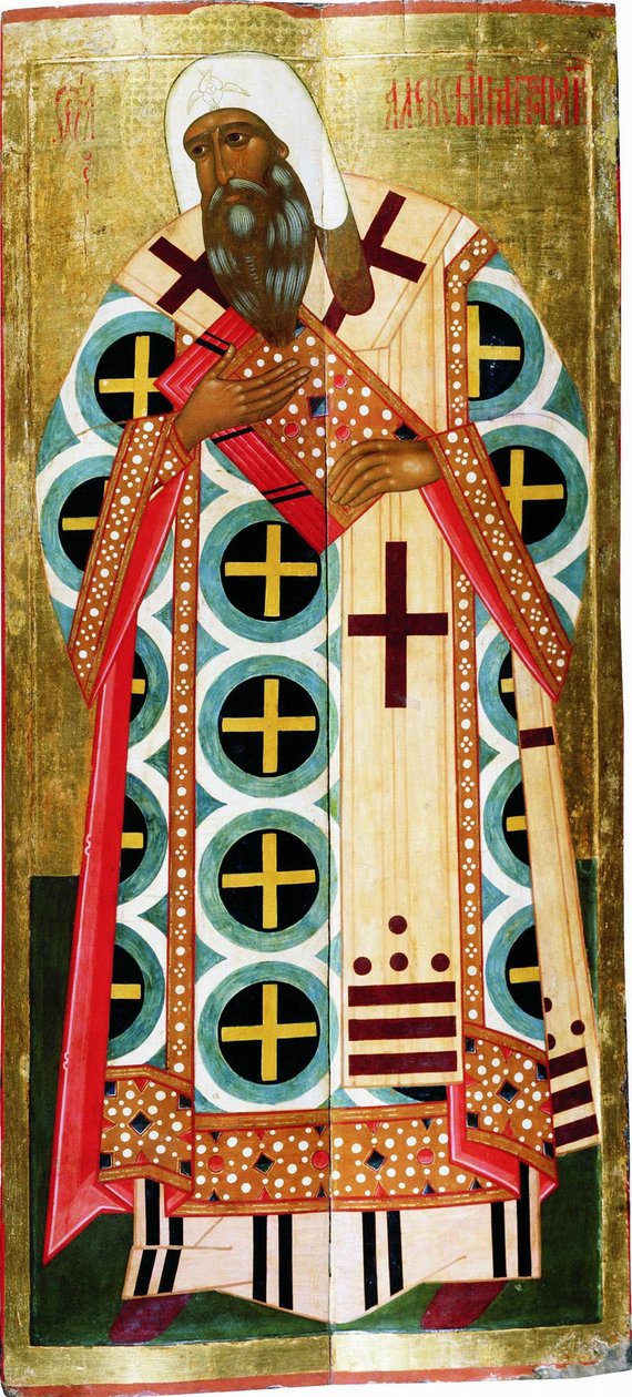 Pyhä metropoli Aleksius, 1580. tekijältä Russian icon.