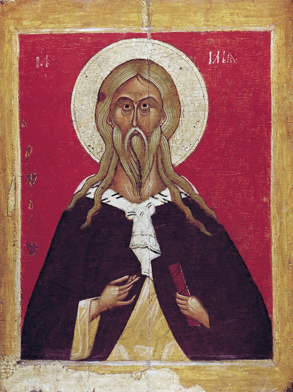 Profeetta Elia, 1300-luvun loppu - 1400-luvun alku. tekijältä Russian icon.
