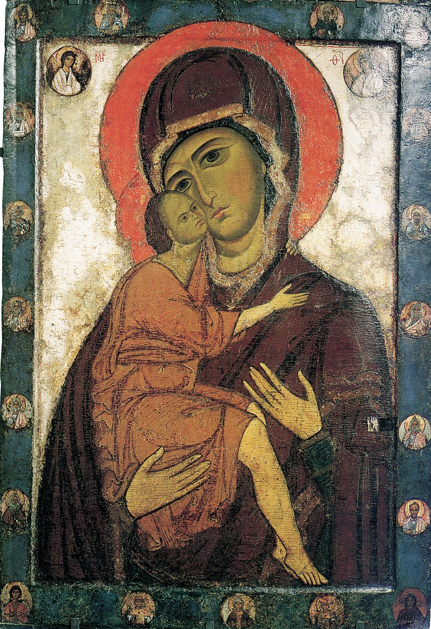 Belozerskin neitsyt, 1200-luvun alku. tekijältä Russian icon.