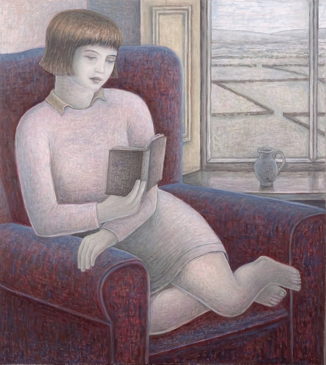 Tyttö lukee nojatuolissa, 2009 tekijältä Ruth Addinall