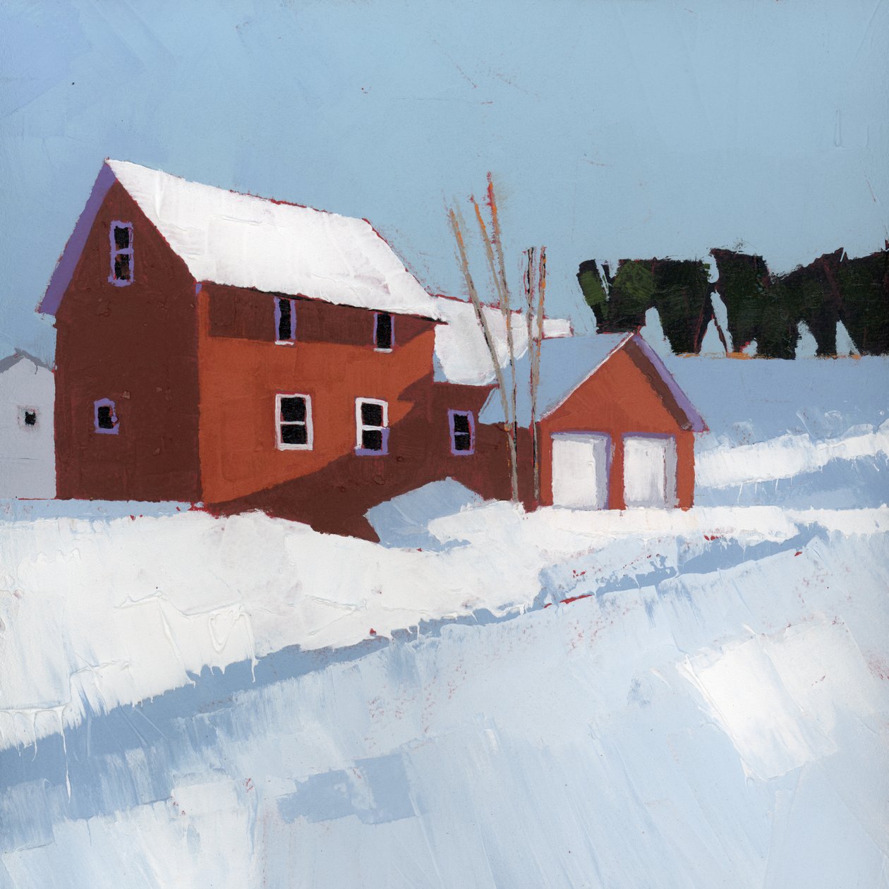 Hiljainen, 2025 (akryyli puupaneelille) tekijältä Ruth Lague