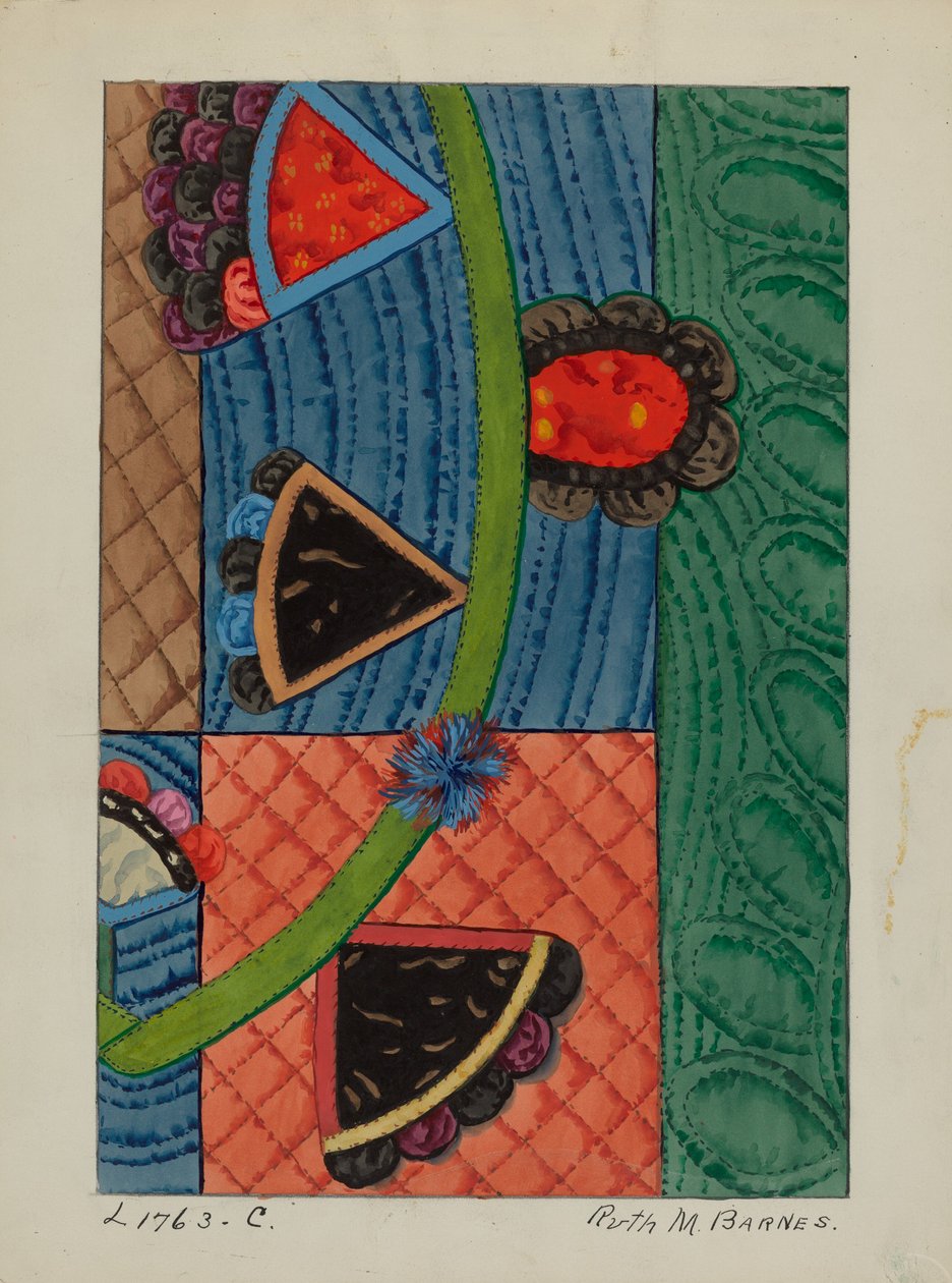 Päällinen Applique Quilt, c. 1936. tekijältä Ruth M Barnes