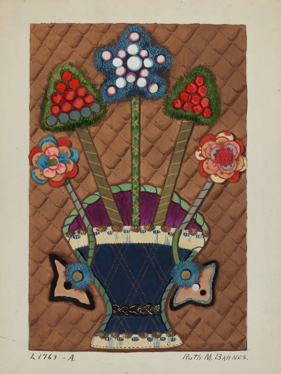 Päällinen Applique Quilt, c. 1936. tekijältä Ruth M Barnes