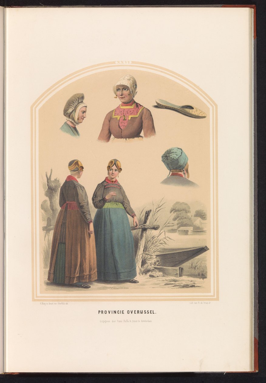 Overijsselin perinteinen puku, 1857 Overijsselin maakunta / XXVI (otsikko esineessä) tekijältä Ruurt de Vries