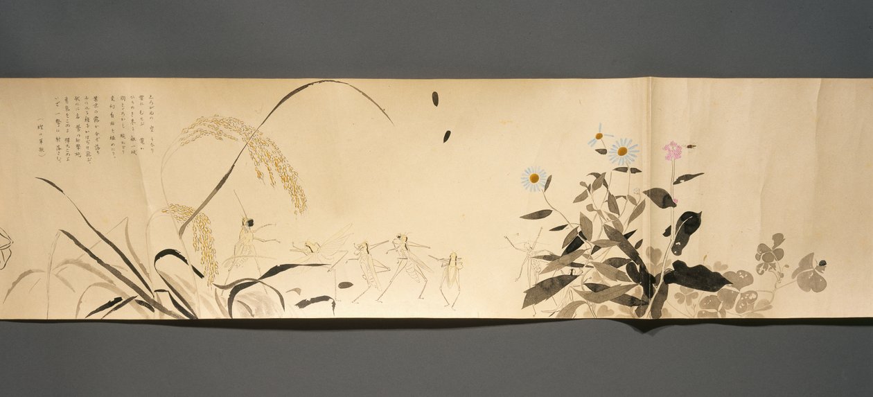 Villieläinten ystävät (Yasei no Tomo), noin 1918 (muste, peittävä akvarelli, lakka, vohvelipaperi). tekijältä Ryoka Kawakami